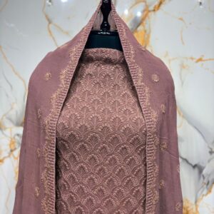 Brown Embroidered Suit